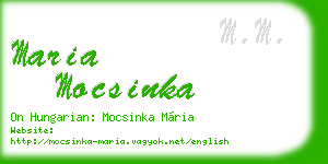maria mocsinka business card